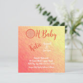 日の出の輝く赤ちゃんシャワー男女兼用- 招待状 (スタンド正面)