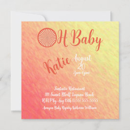 日の出の輝く赤ちゃんシャワー男女兼用- 招待状