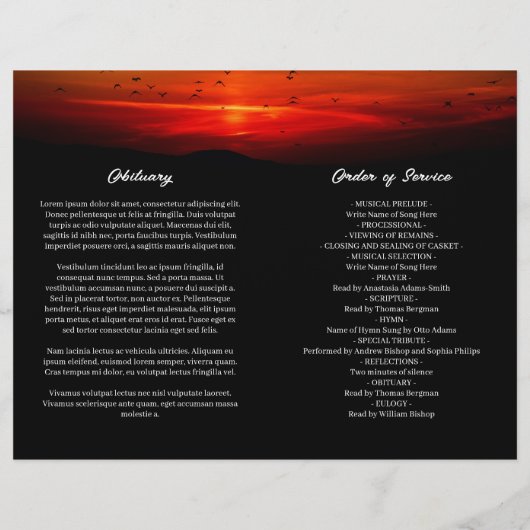 日の出の追悼行事で行う鳥 (裏面)