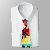 日の出の青い波 ネクタイ (タイ)