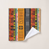 「日の出の静寂:アフロトリの振動を受け入れる バスタオルセット (ウォッシュタオル)