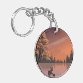 日の出の風景と湖とデール–51207 キーホルダー (正面左)