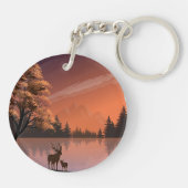 日の出の風景と湖とデール–51207 キーホルダー (裏面)