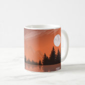 日の出の風景と湖とデール–51207 コーヒーマグカップ (正面右)