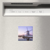 日の出の風車、オランダ冬の磁石 マグネット (インサイチュ (食洗機))