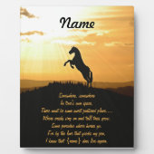 『日の出の馬のシルエット』 フォトプラーク (正面)