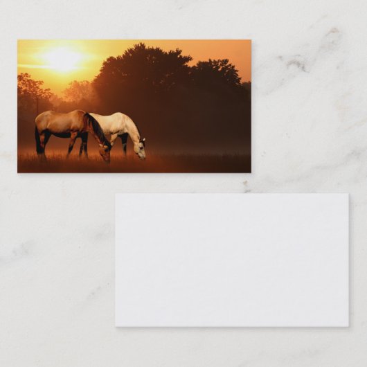 日の出の馬 名刺 (正面/裏面)