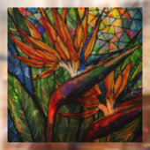 日の出の鳥ステンドグラス・アート ウィンドウサイン (シート2)