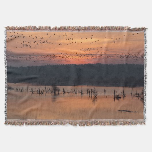 日の出の鳥 スローブランケット (正面)