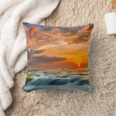 日の出のManyarのビーチ クッション (ブランケット)