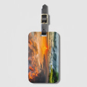 日の出のManyarのビーチ ラゲッジタグ (正面縦)