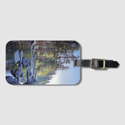 日の出のMercedの川|ヨセミテ国立公園 ラゲッジタグ (正面横)