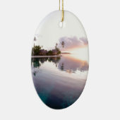 日の出のPalmillaの海岸Cabo San Lucasメキシコ セラミックオーナメント (右)