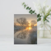 日の出は早朝の霧を燃焼させます ポストカード (スタンド正面)