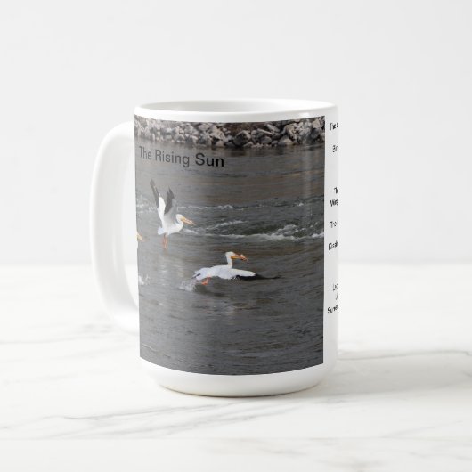 日の出をマグする コーヒーマグカップ (正面左)