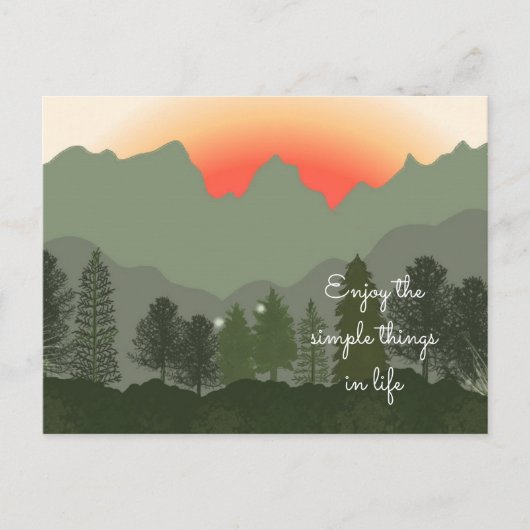 日の出を楽しむ - 単純なことを楽しむ ポストカード (正面)