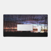 日の出を目撃するアヒルのハンター デスクマット (キーボード&マウス)