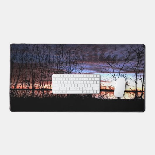 日の出を目撃するアヒルのハンター デスクマット (キーボード&マウス)