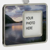 日の出アットスワイフトカレント湖I シルバープレートフレームオーナメント (右)