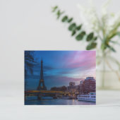 日の出エッフェルタワー – パリ、フランス、ヨーロッパ ポストカード (スタンド正面)