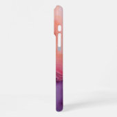 日の出カラーのアゲートテクスチャー iPhoneケース (左側面)