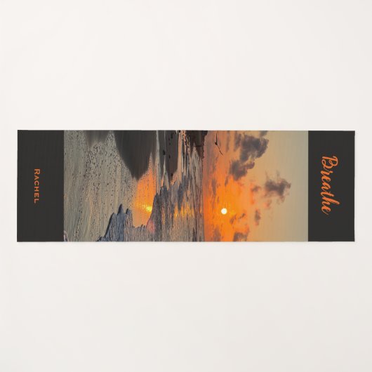 日の出テキサス州コーストパーソナライズされた、 ヨガマット (正面(横))