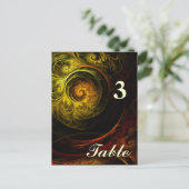 日の出フローラ赤いテーブル番号はがき ポストカード (スタンド正面)