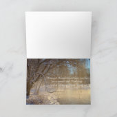 日の出及び雪のクリスマスカード シーズンカード (内部)