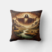 日の出威厳のあるで風景に登場するイエス クッション (裏面)