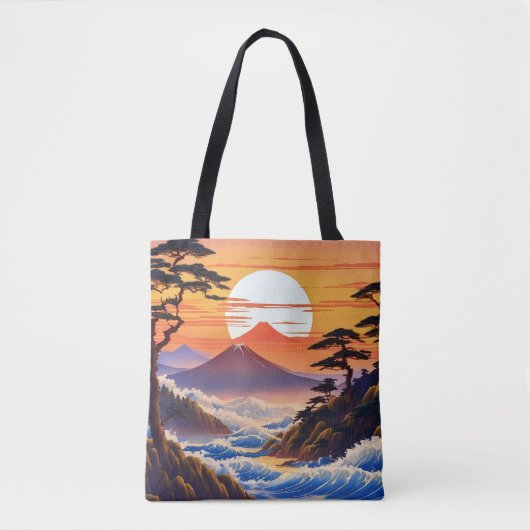 日の出日本のの夕日の風景 トートバッグ (正面)