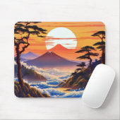 日の出日本のの夕日の風景 マウスパッド (マウス)