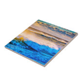 日の出時の海岸景観 タイル (側面)