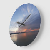 日の出時 ラージ壁時計 (傾斜)