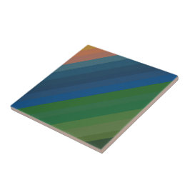 日の出景観色斜め線 タイル