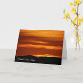 日の出画像グリーティングカード カード (黄色い花)