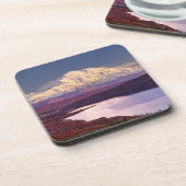 日の出疑問に思時のデナリ湖とデナリ山 コースター (左側)