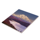 日の出疑問に思時のデナリ湖とデナリ山 タイル (側面)