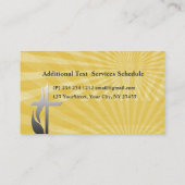 日の出精神的なキリスト教の十字のイースター 名刺 (裏面)