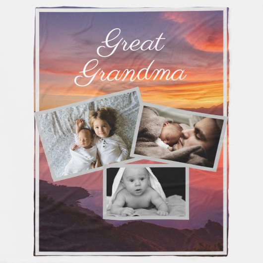 日の出素晴らしでおばあちゃんカスタムの子供の写真|過去記事 フリースブランケット (正面)