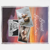 日の出素晴らしでおばあちゃんカスタムの子供の写真|過去記事 フリースブランケット (正面(横))