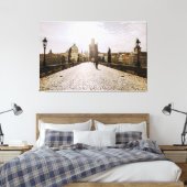 日の出絵画にプラハのシャルル橋の キャンバスプリント (インサイチュ (寝室))