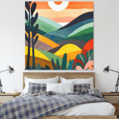 日の出転がの丘 キャンバスプリント (インサイチュ (寝室))