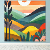 日の出転がの丘 キャンバスプリント (インサイチュ (ウッドフロア))