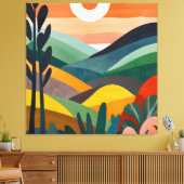 日の出転がの丘 キャンバスプリント (インサイチュ (リビング))