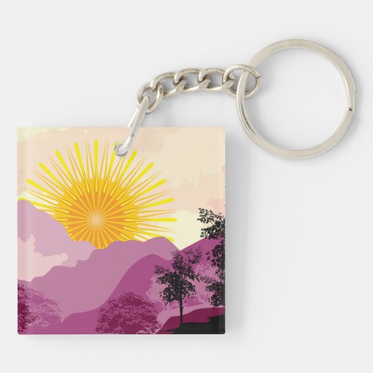 日の出風景 キーホルダー (裏面)