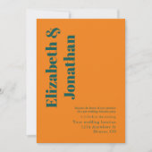 日の出鮮やかのミックスとマッチ結婚のウェルカムパーティー 招待状 (正面)