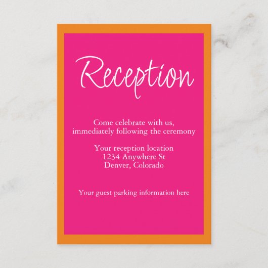 日の出鮮やかのミックス&マッチウェディングレセプション エンクロージャーカード (正面)