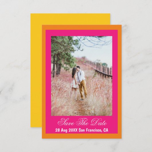 日の出鮮やかミニマリストミックス&マッチ セーブザデート (正面/裏面)