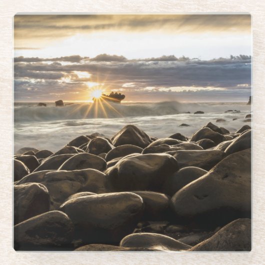 日の出1239727 ガラスコースター (正面)