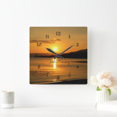 日の出 – おはよう スクエア壁時計 (ホーム)